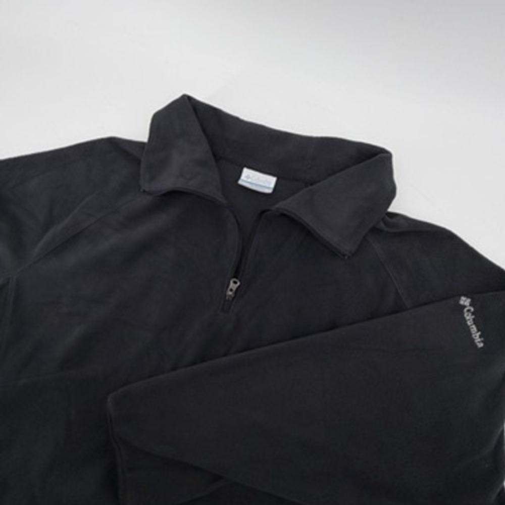 Columbia Womens 2X Black Fleece Quarter‎ Zip Pullover Raglan Sleeve Mock Neck
